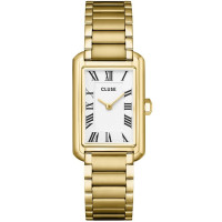 Cluse Belisenna CW15001 Γυναικείο Ρολόι Quartz με Ορθογώνια Χρυσή Κάσα και Μπρασελέ από Ανοξείδωτο Ατσάλι